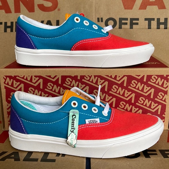Vans Shoes - Vans Comfycush Era Multi Block Multi/True White WMNS